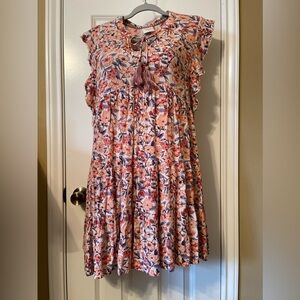 Knox Rose Floral Dress - Pink and Blue